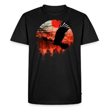 Oiseau de proie rouge de Milan - T-shirt Premium bio Homme - noir - Devant - Nico (187cm)