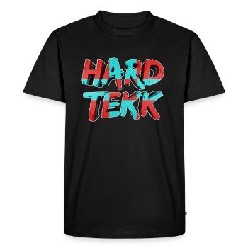 lettrage HardTekk 3D 004 - T-shirt Premium bio Homme - noir - Devant - Nico (187cm)