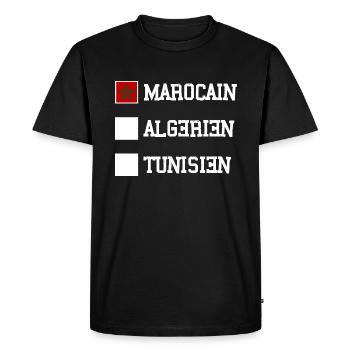 Marocain Algérien Tunisien Je Suis Marocain - T-shirt Premium bio Homme - noir - Devant - Nico (187cm)
