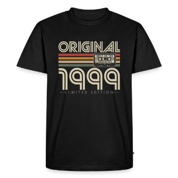 Original 1999 Vintage Vintage rétro anniversaire - T-shirt Premium bio Homme - noir - Devant - Nico (187cm)