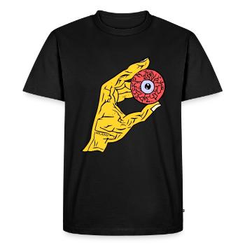 Cool Hand Eye Design by Milaino - Men's Premium Organic T-Shirt - black - Front - Nico (187cm)