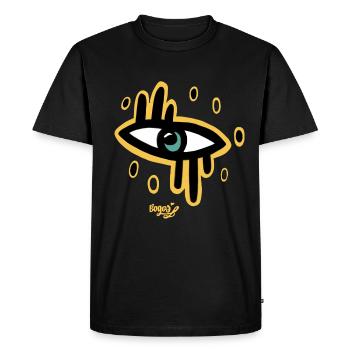 Œil - T-shirt Premium bio Homme - noir - Devant - Nico (187cm)