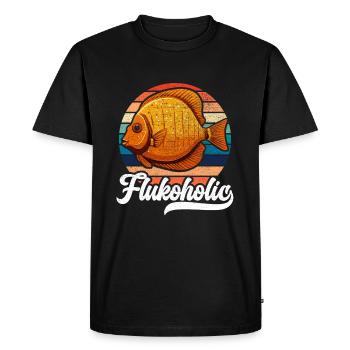 Flounder Fishing Fishing Catcher Summer Flounder - Men's Premium Organic T-Shirt - black - Front - Nico (187cm)