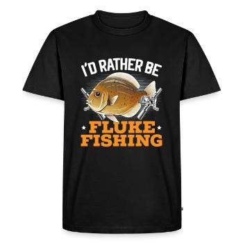 Flounder Fishing Fishing Catcher Summer Flounder - Men's Premium Organic T-Shirt - black - Front - Nico (187cm)