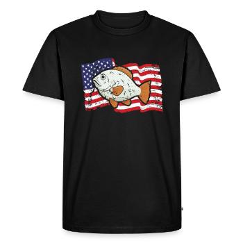 Flounder Fishing Fishing Catcher Summer Flounder - Men's Premium Organic T-Shirt - black - Front - Nico (187cm)