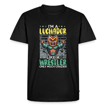 Lucha Libre Lutteur Lutte Mexicaine Luchador - T-shirt Premium bio Homme - noir - Devant - Nico (187cm)