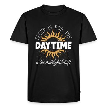 Night Shift Nurse Police Fire Brigade - Men's Premium Organic T-Shirt - black - Front - Nico (187cm)