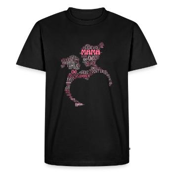 Look assorti Mère Fille Famille Maman Fille - T-shirt Premium bio Homme - noir - Devant - Nico (187cm)