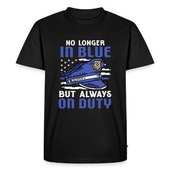 Retired Police Officer Police Retiree - Men's Premium Organic T-Shirt - black - Front - Nico (187cm)