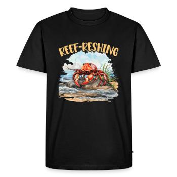 Cute Hermit Crab Crab Crustaceans - Men's Premium Organic T-Shirt - black - Front - Nico (187cm)