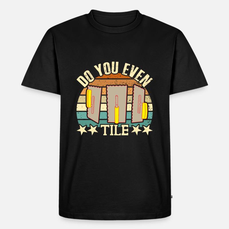 Beruf Bester Fliesenleger Geschenk-Idee - Männer Premium Bio T-Shirt - Schwarz