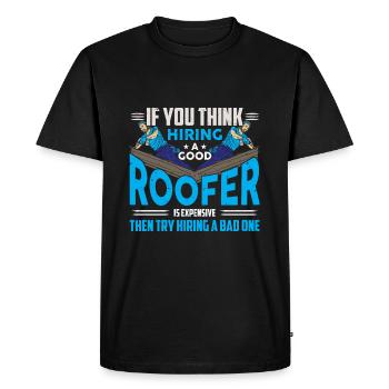 Roofer-Occupation: Carpenter, Do-it-Yourselfer - Men's Premium Organic T-Shirt - black - Front - Nico (187cm)