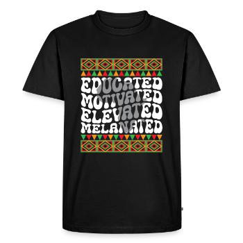 Black History Month Black Pride Educator Teacher - Men's Premium Organic T-Shirt - black - Front - Nico (187cm)