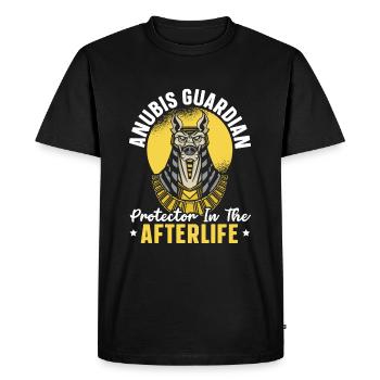 Anubis Dieu égyptien Mythologie Egypte Pharaon - T-shirt Premium bio Homme - noir - Devant - Nico (187cm)