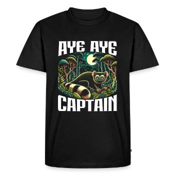 Aye Aye Lemur Cute Monkey Madagascar - Men's Premium Organic T-Shirt - black - Front - Nico (187cm)