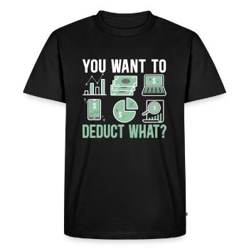 Comptable Contrôleur Comptable Responsable Financier - T-shirt Premium bio Homme - noir - Devant - Nico (187cm)