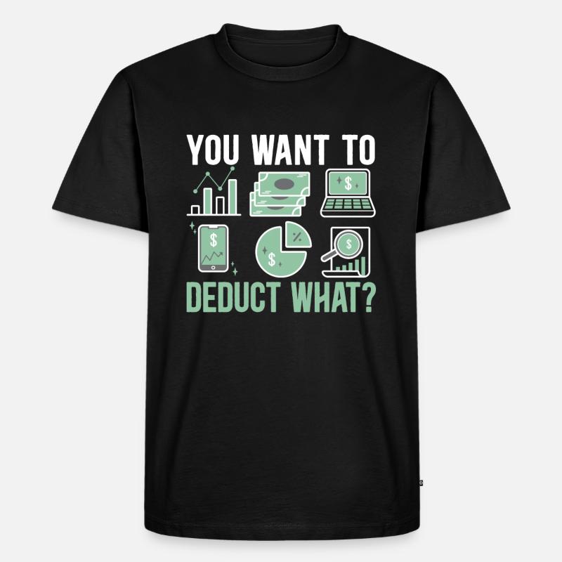 Comptable Contrôleur Comptable Responsable Financier - T-shirt Premium bio Homme - noir