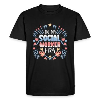 Social Service, Social Worker, Street Worker - Men's Premium Organic T-Shirt - black - Front - Nico (187cm)