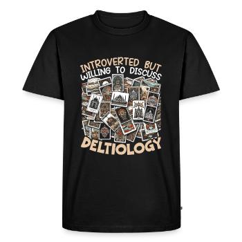 Stamp Collecting Postcard Collectors Philately - Men's Premium Organic T-Shirt - black - Front - Nico (187cm)