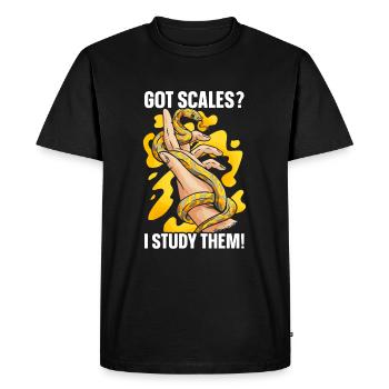Herpétologie Reptiles Amoureux Serpents Lézards - T-shirt Premium bio Homme - noir - Devant - Nico (187cm)
