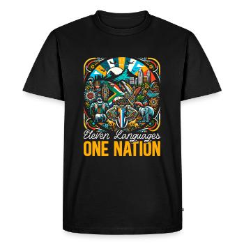 Fierté de l’Afrique du Sud Drapeau sud-africain - T-shirt Premium bio Homme - noir - Devant - Nico (187cm)