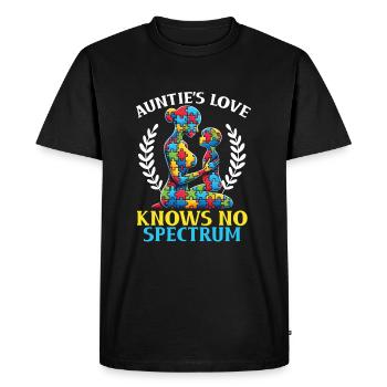 Tante Autisme Meilleure Tante De Tous Les Temps - T-shirt Premium bio Homme - noir - Devant - Nico (187cm)