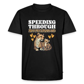 Mother's Day Cheetah Lover Maternity Best - Men's Premium Organic T-Shirt - black - Front - Nico (187cm)