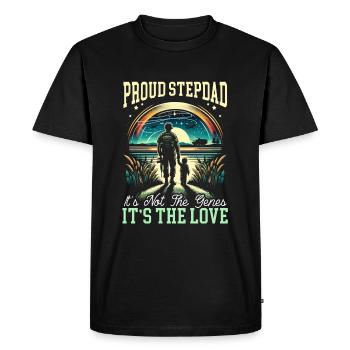 Father's Day, Stepdad, Fatherhood, Best Dad - Men's Premium Organic T-Shirt - black - Front - Nico (187cm)