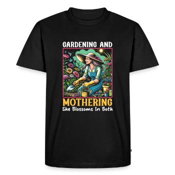 Mother's Day, Plant Lover, Mom, Maternity - Men's Premium Organic T-Shirt - black - Front - Nico (187cm)
