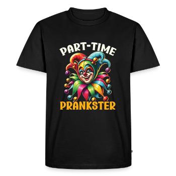 Poisson d’avril 1er avril Blague Clown - T-shirt Premium bio Homme - noir - Devant - Nico (187cm)