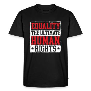 Égalité des genres, LGBT, Gays, Lesbiennes, Transgenres - T-shirt Premium bio Homme - noir - Devant - Nico (187cm)