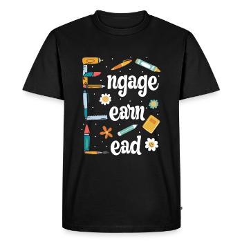 Ell Enseignant Enseignant Anglais Apprenant - T-shirt Premium bio Homme - noir - Devant - Nico (187cm)