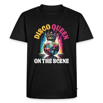 Fête disco, fête de la musique disco des années 90 - T-shirt Premium bio Homme - noir - Devant - Nico (187cm)