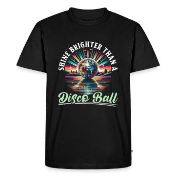 Soirée disco, Musique disco, Célébrons les danseurs - T-shirt Premium bio Homme - noir - Devant - Nico (187cm)