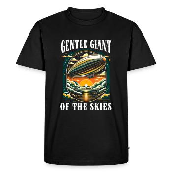Zeppelin dirigeable - T-shirt Premium bio Homme - noir - Devant - Nico (187cm)