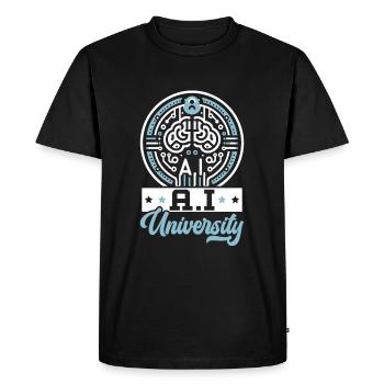Artificial Intelligence AI Technology Machine - Men's Premium Organic T-Shirt - black - Front - Nico (187cm)
