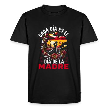 Mother's Day With Spanish Roots, Mom, Best - Men's Premium Organic T-Shirt - black - Front - Nico (187cm)