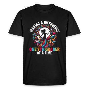 Teacher Training for the 7th Grade School - Men's Premium Organic T-Shirt - black - Front - Nico (187cm)