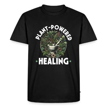 Herbalism, Herbal Medicine, Natural Healing - Men's Premium Organic T-Shirt - black - Front - Nico (187cm)