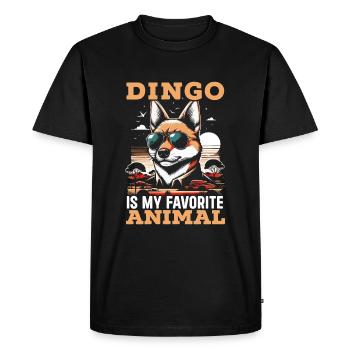 Dingo amoureux de l’Australie occidentale animal chien dingos - T-shirt Premium bio Homme - noir - Devant - Nico (187cm)