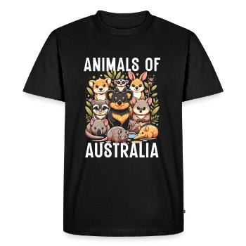 Dingo amoureux de l’Australie occidentale animal chien dingos - T-shirt Premium bio Homme - noir - Devant - Nico (187cm)
