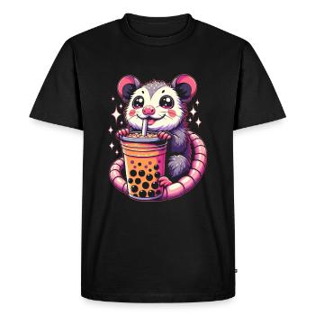 Funny Opossum Wildlife Animal Lover Opossum - Men's Premium Organic T-Shirt - black - Front - Nico (187cm)