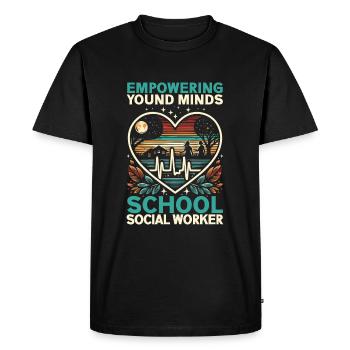 Social Worker Occupation Profession Social - Men's Premium Organic T-Shirt - black - Front - Nico (187cm)