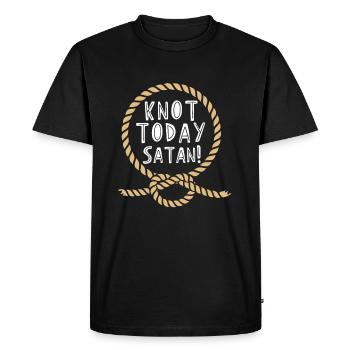 Noeuds à nouer Corde nouée Satan - T-shirt Premium bio Homme - noir - Devant - Nico (187cm)