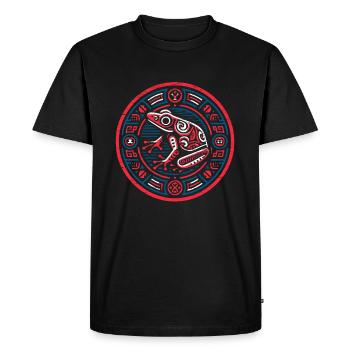 Porto Rico Drapeau Pays Nationalité Pr Boricua - T-shirt Premium bio Homme - noir - Devant - Nico (187cm)