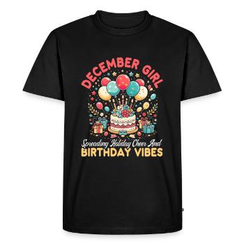 Happy Birthday, Celebrating Bday Party, - Men's Premium Organic T-Shirt - black - Front - Nico (187cm)