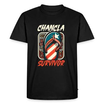 Porto Rico Drapeau Pays Nationalité Pr Boricua - T-shirt Premium bio Homme - noir - Devant - Nico (187cm)