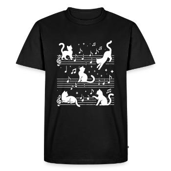 Professeur de musique École de musique Musicien musical - T-shirt Premium bio Homme - noir - Devant - Nico (187cm)