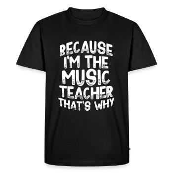 Professeur de musique École de musique Musicien musical - T-shirt Premium bio Homme - noir - Devant - Nico (187cm)