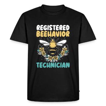 Thérapeute RBT, ingénieur comportemental agréé - T-shirt Premium bio Homme - noir - Devant - Nico (187cm)